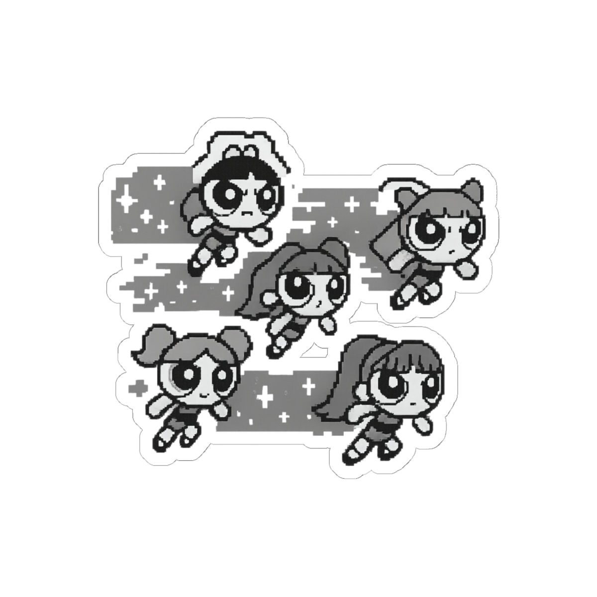 NewJeans Powerpuff Girls Crossover Sticker | Cute Vinyl Decal - alternate angle 1, merchandise
