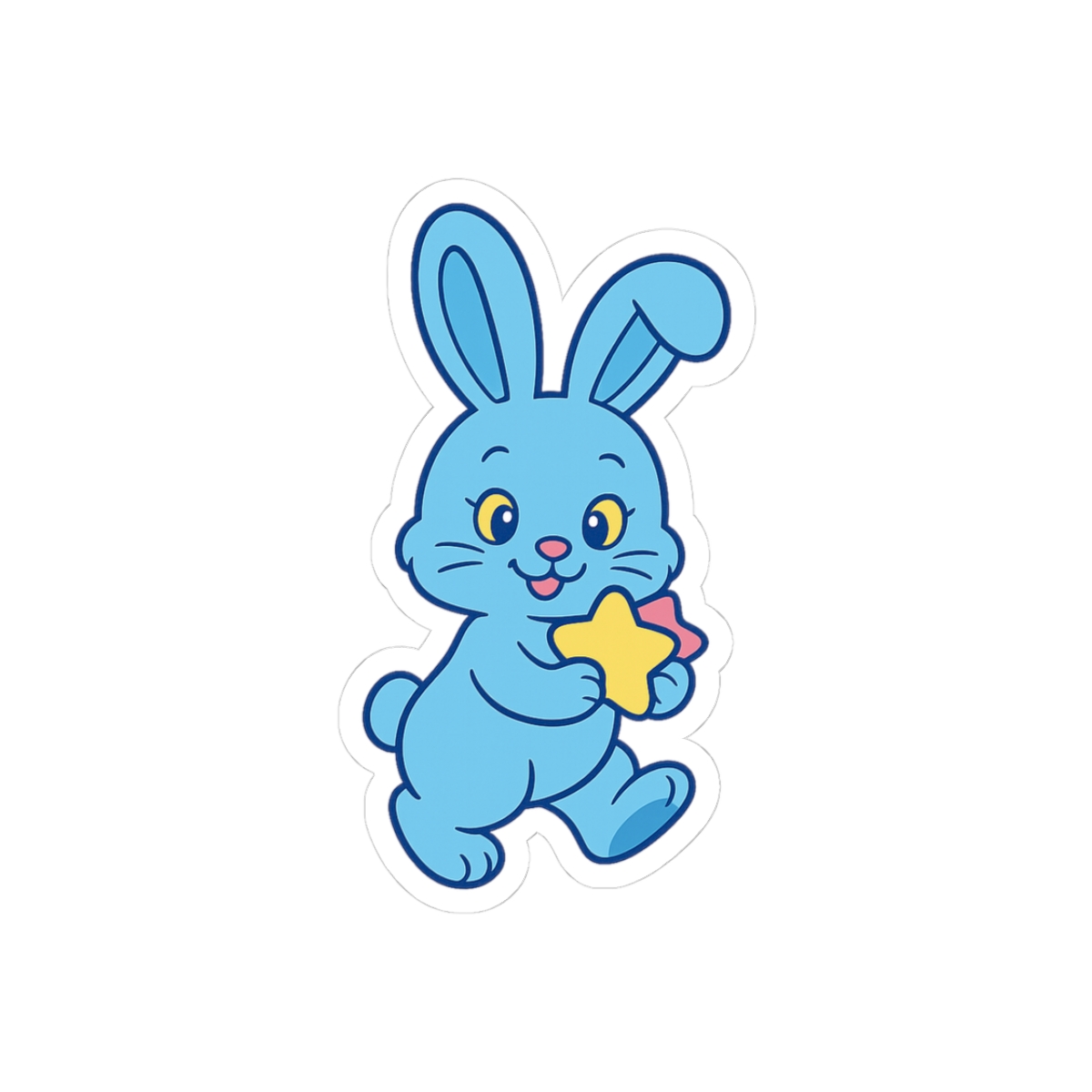 NewJeans Winter Star Bunny Cute Sticker | Blue Vinyl Decal