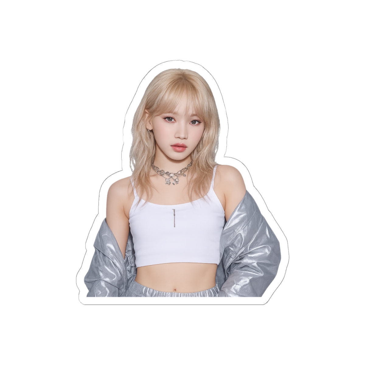 Kim Chaewon Blonde Sticker | Cute K-Pop Vinyl Decal