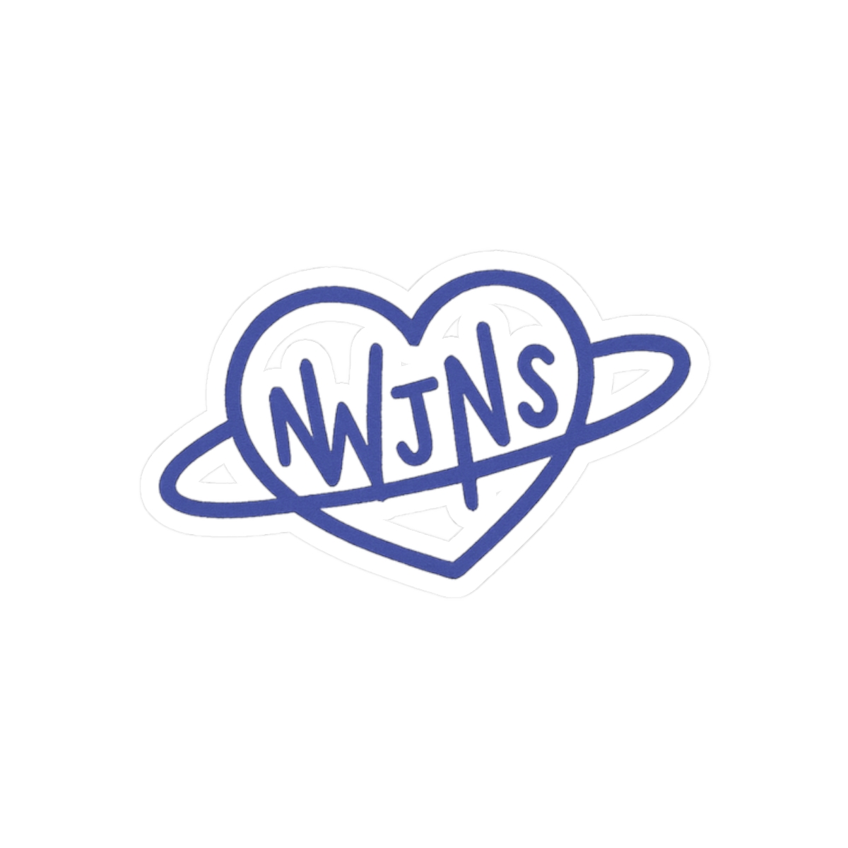 NewJeans Heart Logo Sticker | Cute Vinyl Decal - alternate angle 3, merchandise