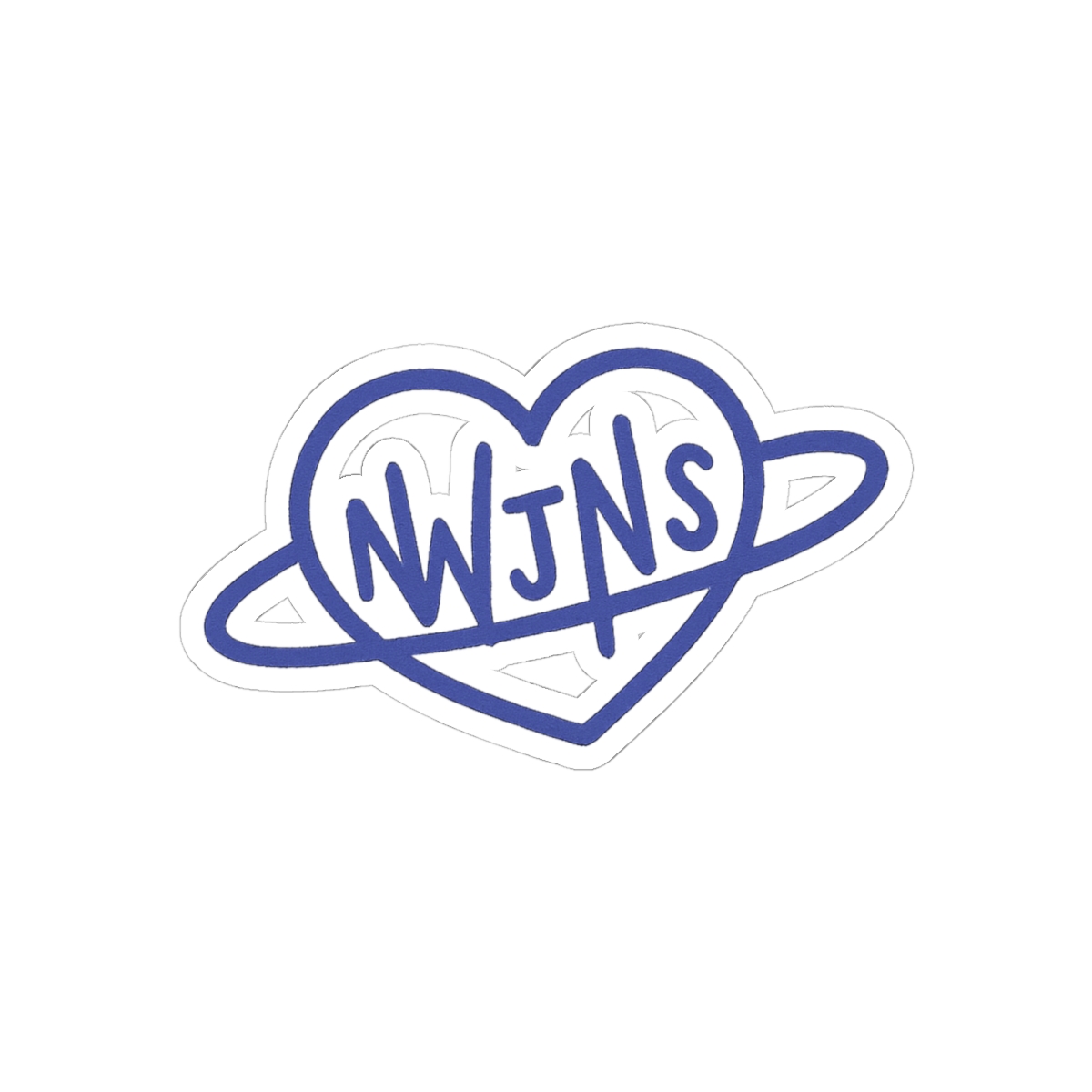 NewJeans Heart Logo Sticker | Cute Vinyl Decal - alternate angle 2, merchandise