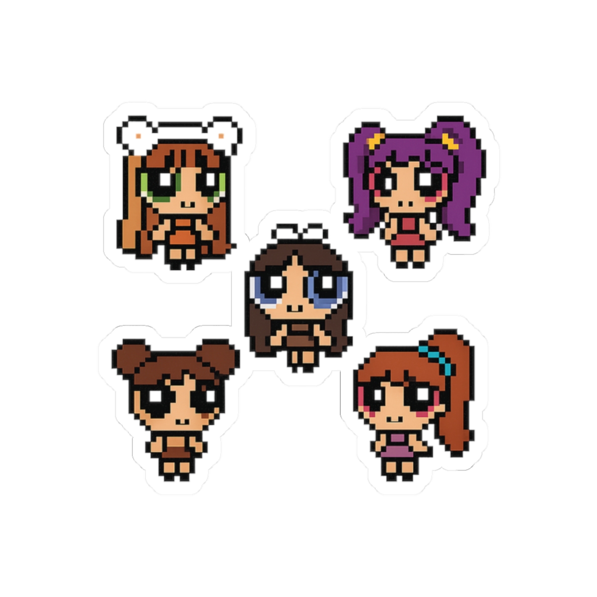 NewJeans Powerpuff Girls Stickers | Cute K-Pop Vinyl Decals - alternate angle 3, merchandise