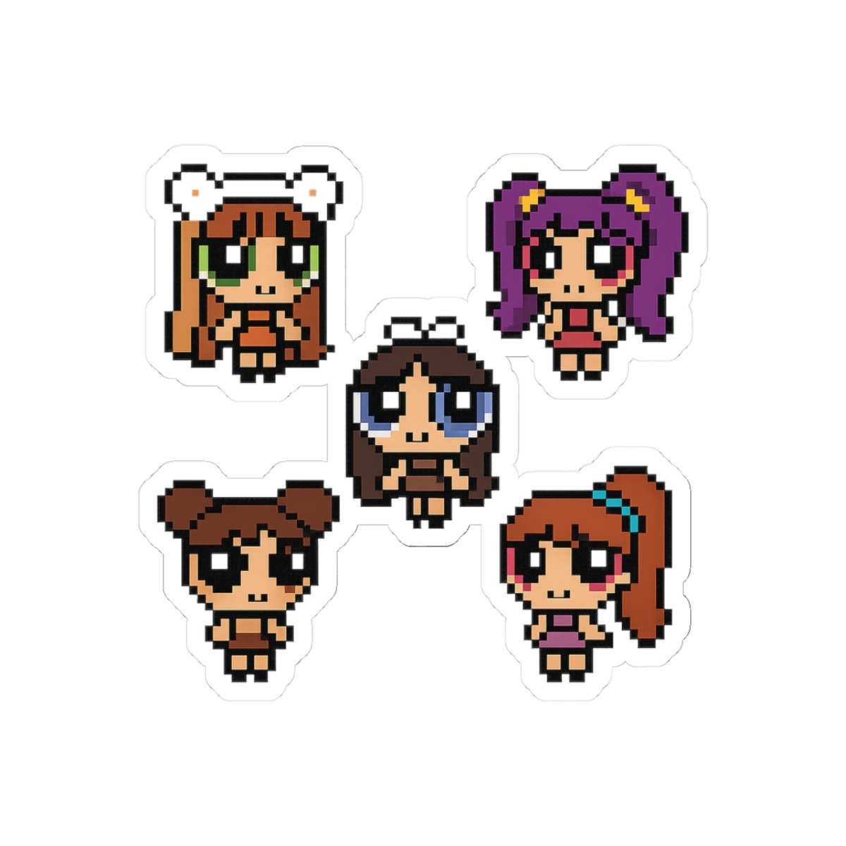 NewJeans Powerpuff Girls Stickers | Cute K-Pop Vinyl Decals