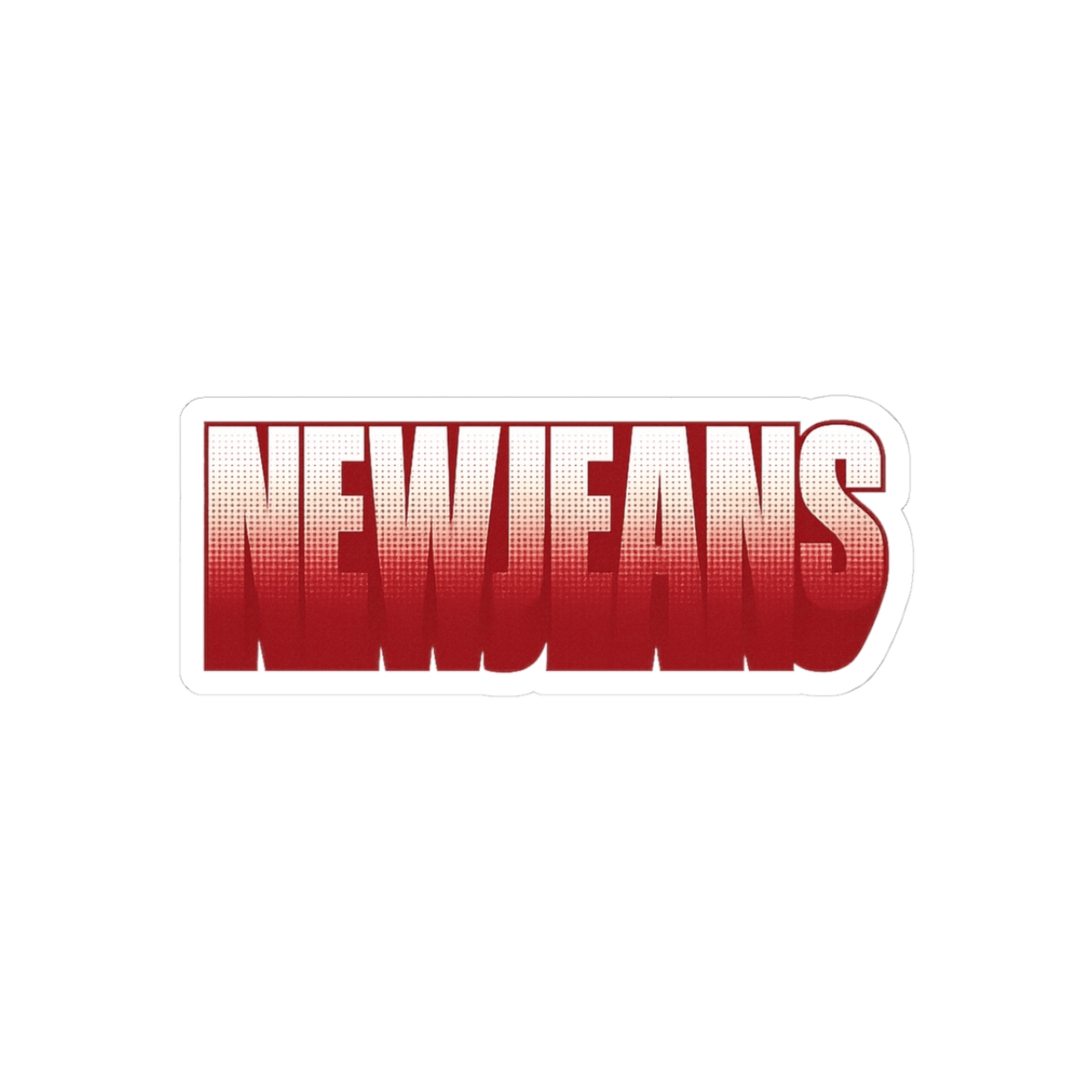 Bold Red NewJeans Logo Vinyl Sticker Decal
