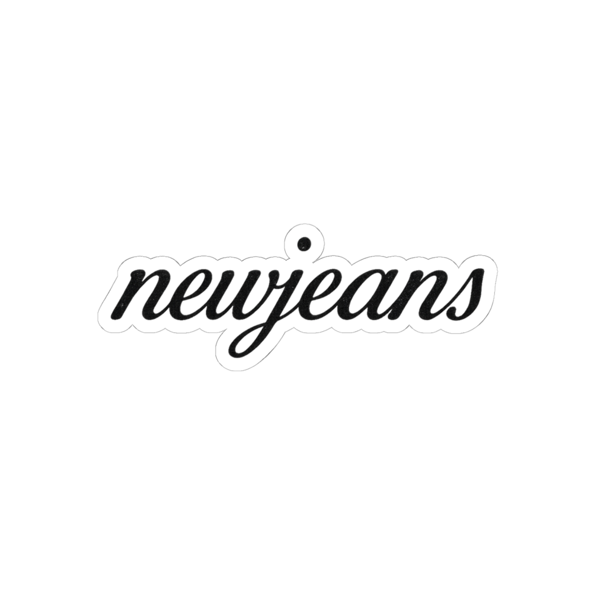 NewJeans Cursive Logo Sticker | Playful Vinyl Decal