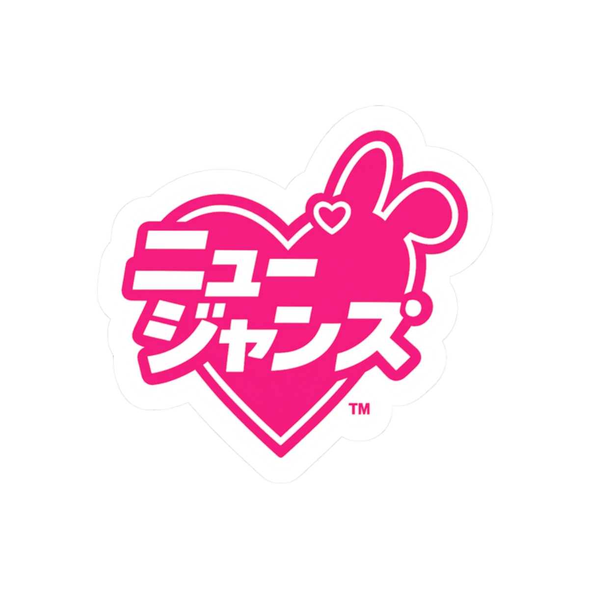 NewJeans Y2K Japanese Logo Pink Sticker | Cute Vinyl Decal - alternate angle 3, merchandise