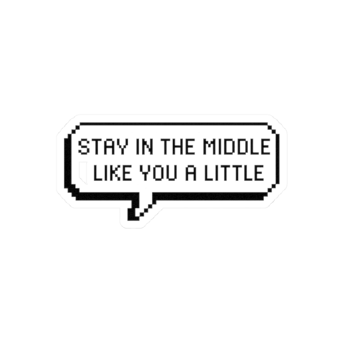 NewJeans Ditto Pixel Speech Bubble Sticker | Cute K-Pop Decal - alternate angle 3, merchandise