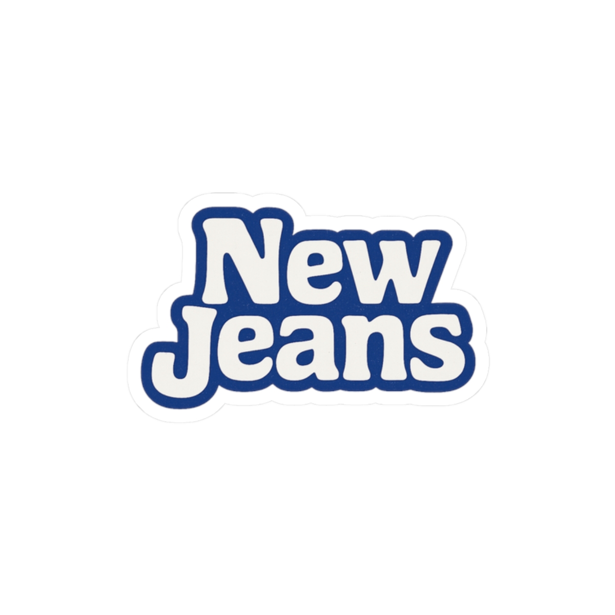 NewJeans Y2K Logo Sticker | Retro K-Pop Vinyl Decal - alternate angle 2, merchandise