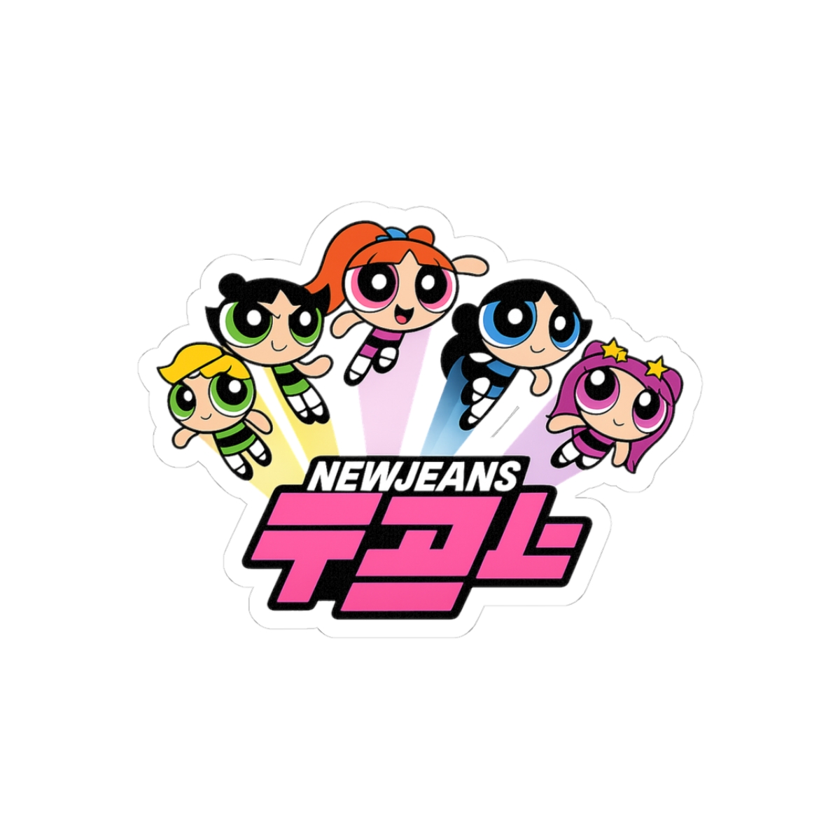 NewJeans Powerpuff Girls Sticker | Cute Vinyl Decal