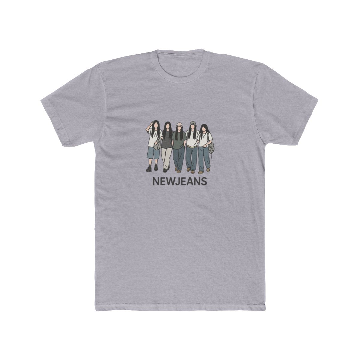 Bold NewJeans K-Pop Art Tribute T-Shirt - alternate angle 2, merchandise