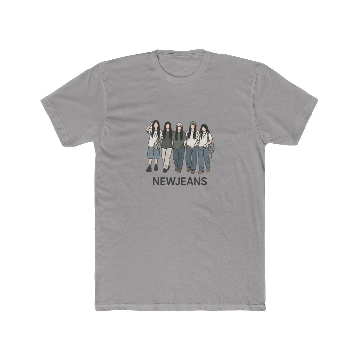 Bold NewJeans K-Pop Art Tribute T-Shirt - alternate angle 4, merchandise