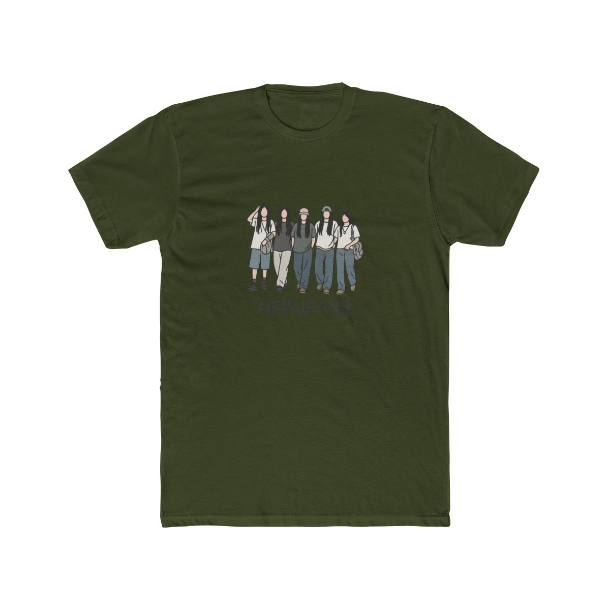 Bold NewJeans K-Pop Art Tribute T-Shirt - alternate angle 3, merchandise