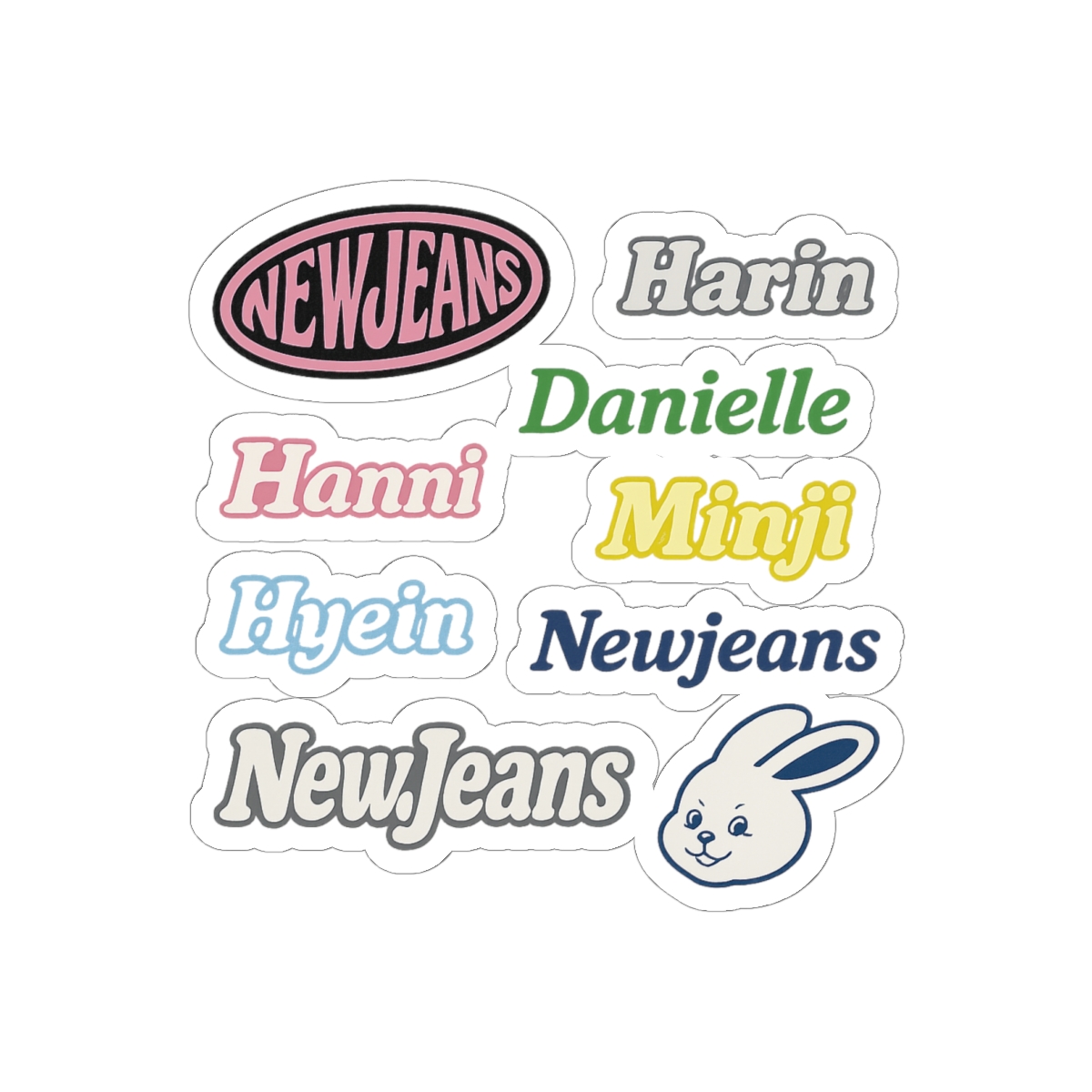 NewJeans Cute Vinyl Stickers | K-Pop Fan Decals