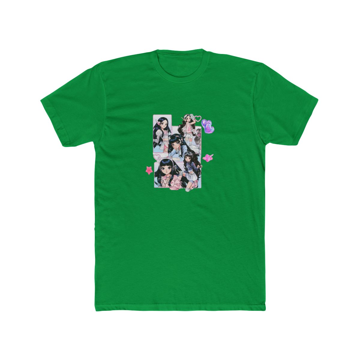 NewJeans anime collage T Shirt | K-pop girl group graphic tee - alternate angle 2, merchandise