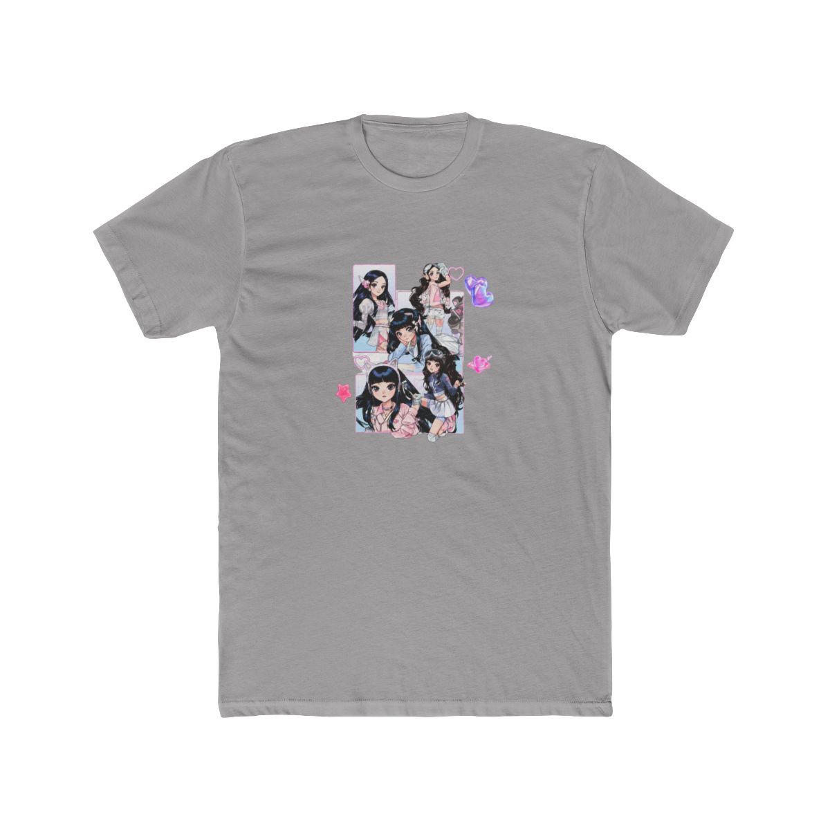 NewJeans anime collage T Shirt | K-pop girl group graphic tee - alternate angle 4, merchandise