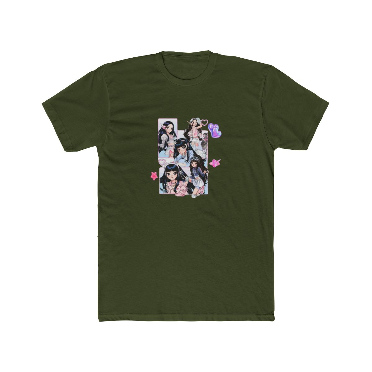 NewJeans anime collage T Shirt | K-pop girl group graphic tee - alternate angle 3, merchandise