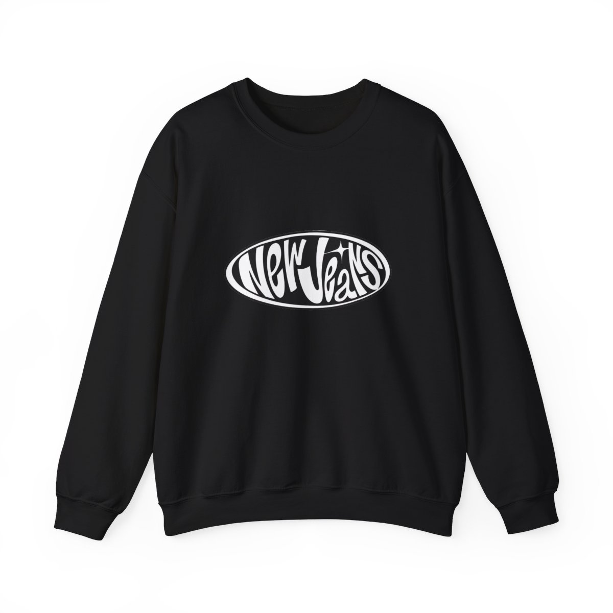 New Jeans Sweatshirt | Kpop Fan Gift | Raglan Crewneck Black Graphic | Bunnies Merch | Kpop Aesthetic Sweater | NewJeans Fan Apparel