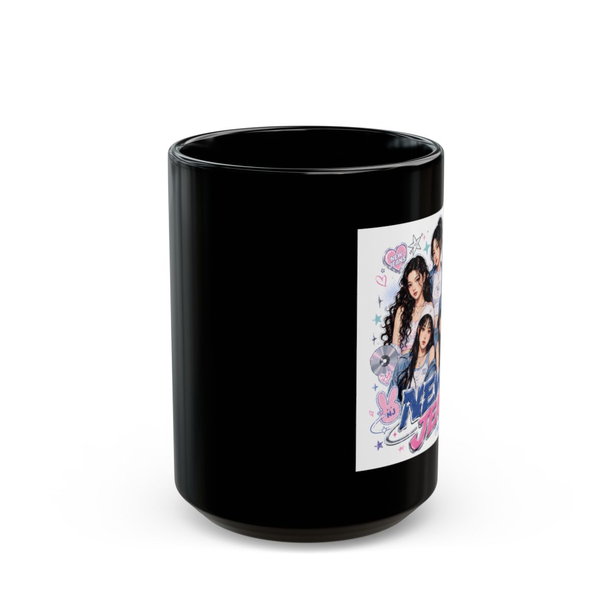NewJeans Black Mug #2 - alternate angle 2, merchandise