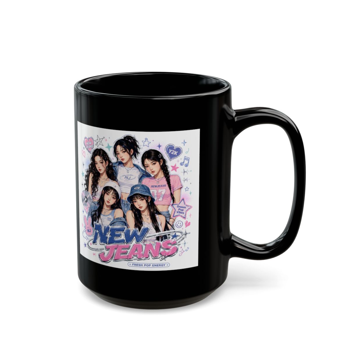 NewJeans Black Mug #2 - alternate angle 5, merchandise