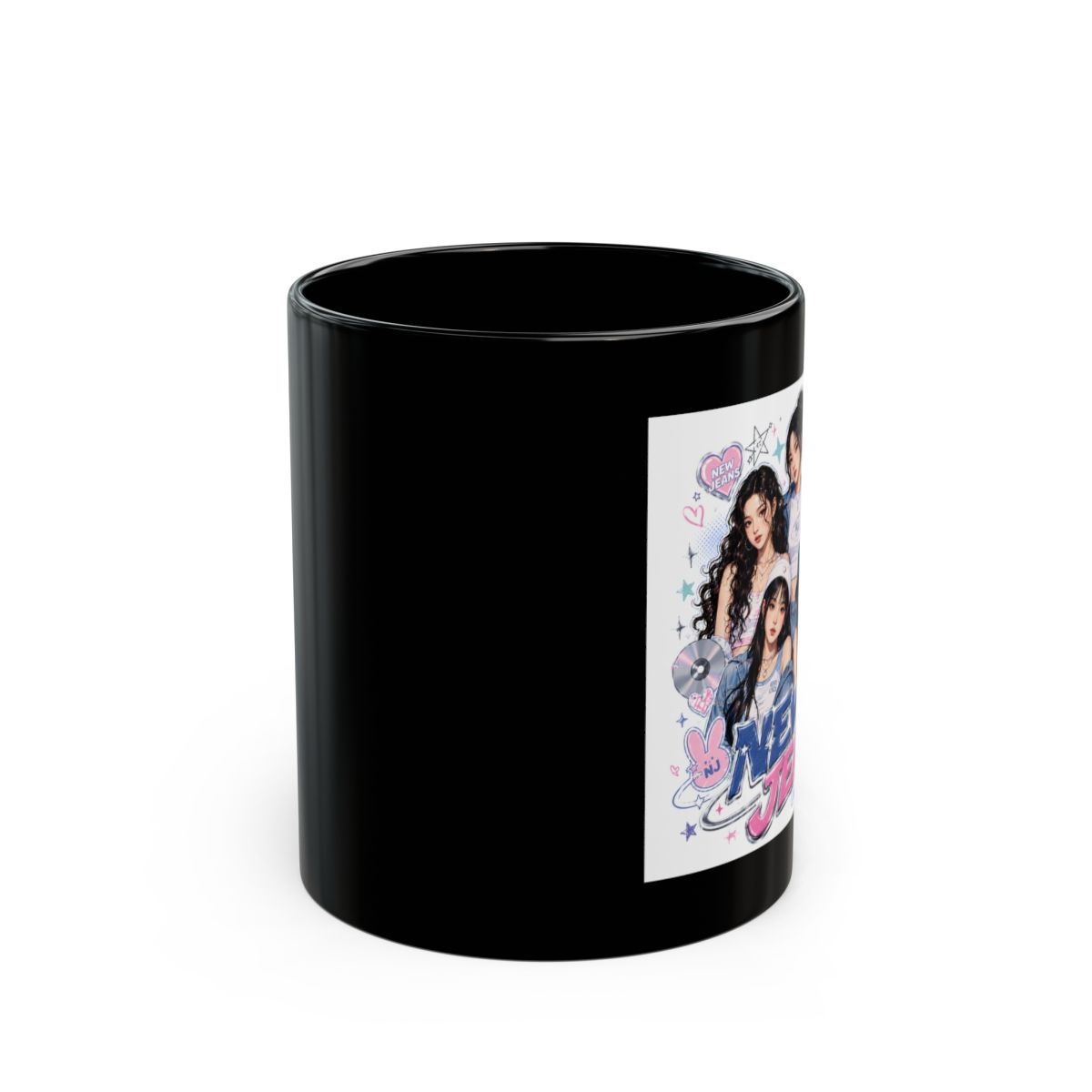 NewJeans Black Mug #2 - alternate angle 1, merchandise