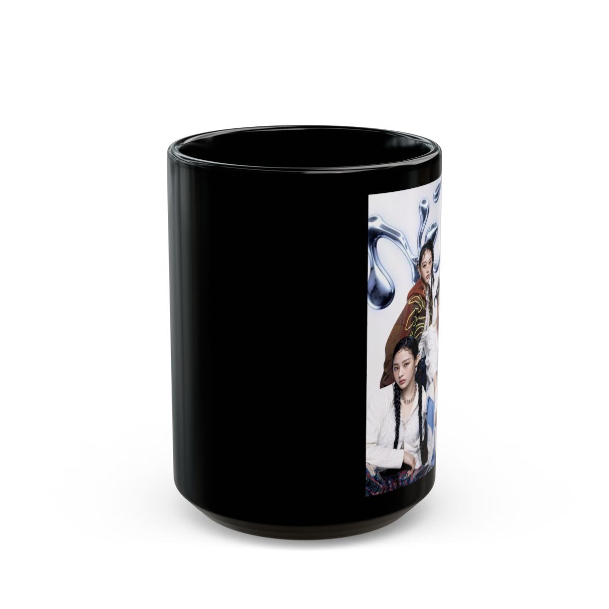 NewJeans Black Mug #3 - alternate angle 2, merchandise