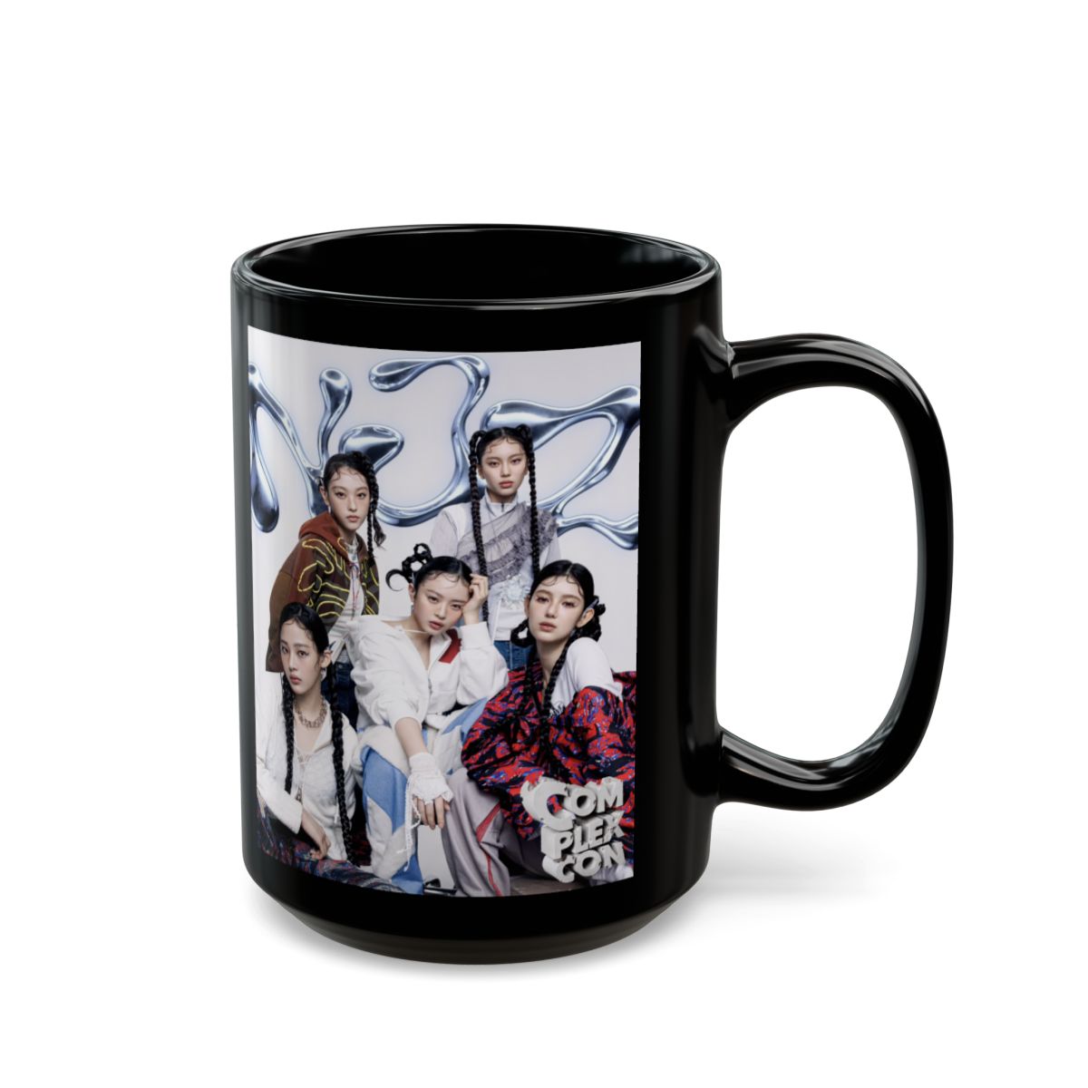 NewJeans Black Mug #3 - alternate angle 5, merchandise
