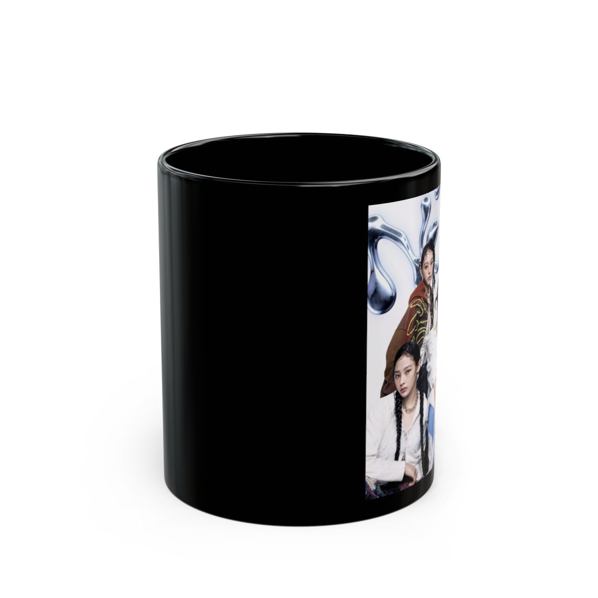 NewJeans Black Mug #3 - alternate angle 1, merchandise