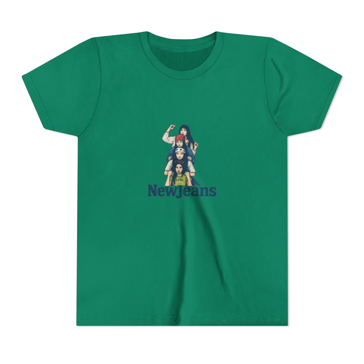 Iconic NewJeans Album Cover K-Pop Kids T-Shirt - alternate angle 4, merchandise