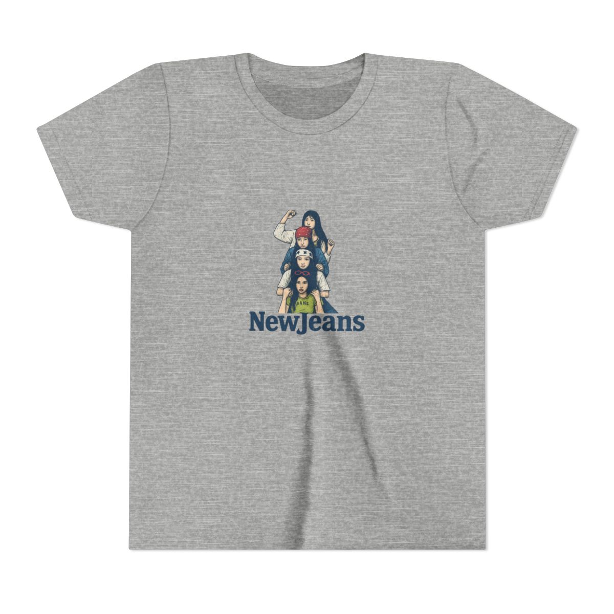 Iconic NewJeans Album Cover K-Pop Kids T-Shirt - alternate angle 5, merchandise