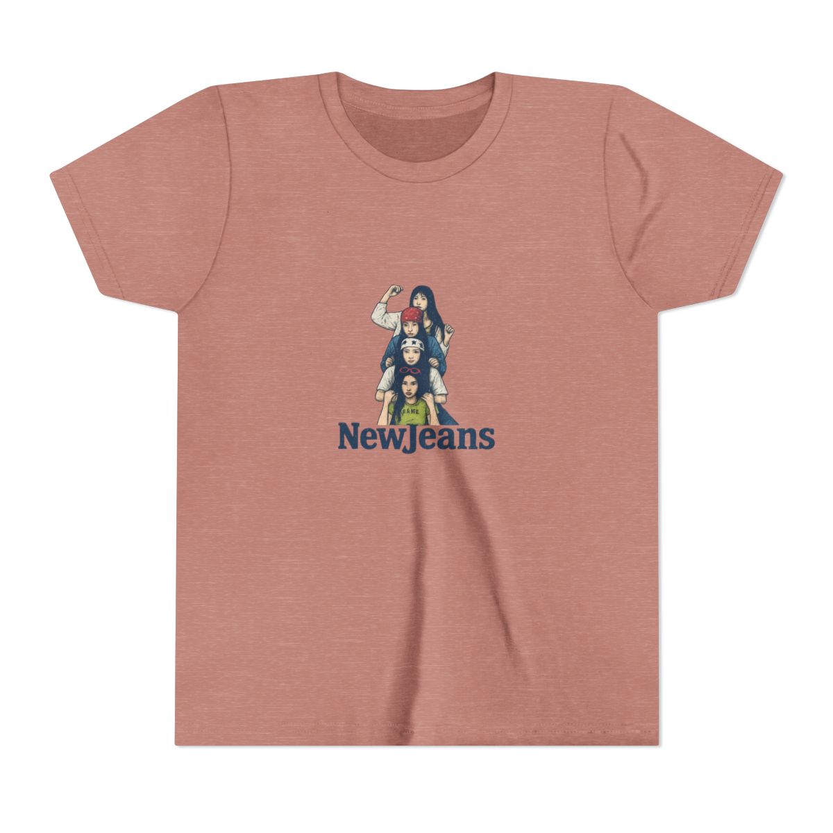 Iconic NewJeans Album Cover K-Pop Kids T-Shirt - alternate angle 2, merchandise