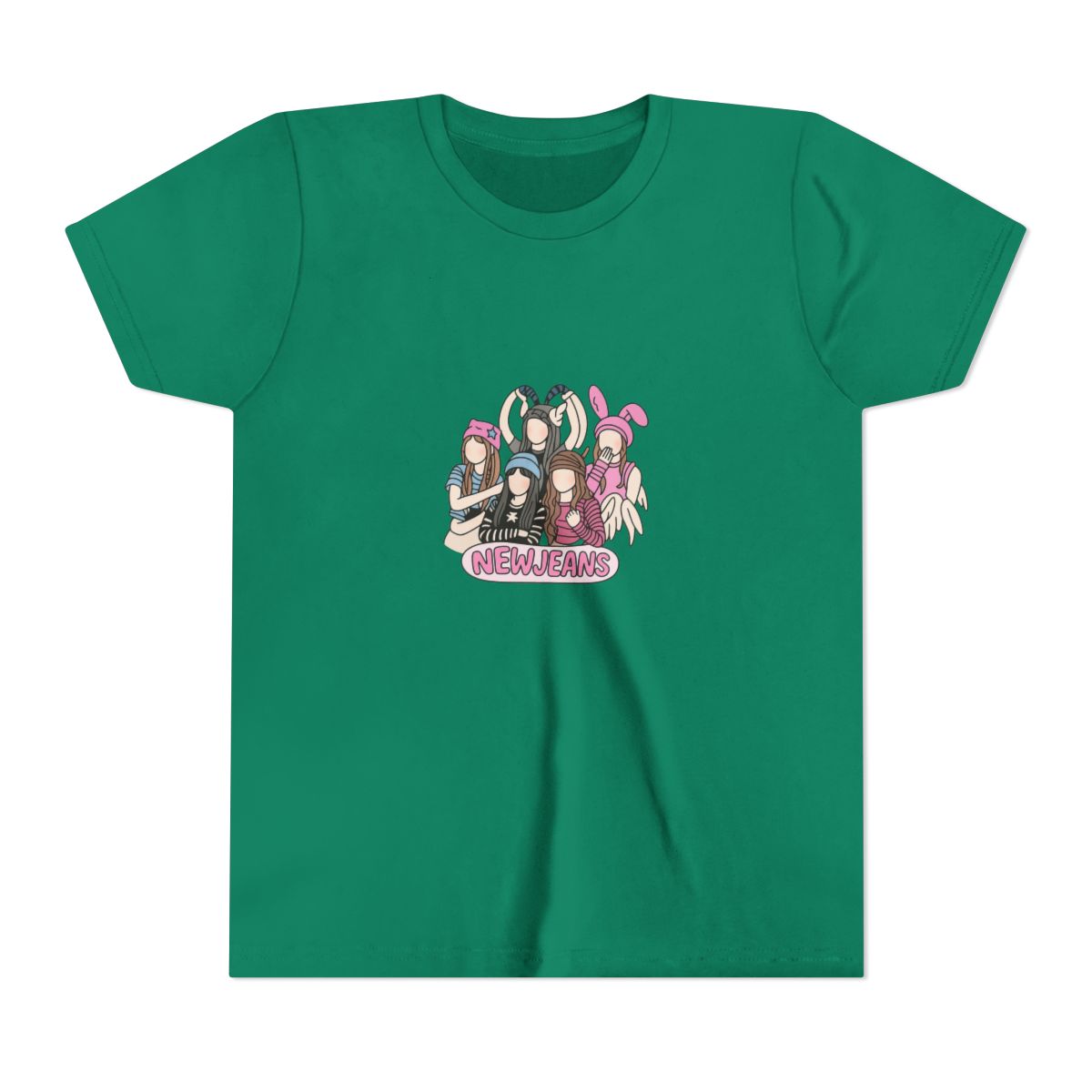 Iconic NewJeans K-Pop Art Graphic Kids T-Shirt - alternate angle 2, merchandise