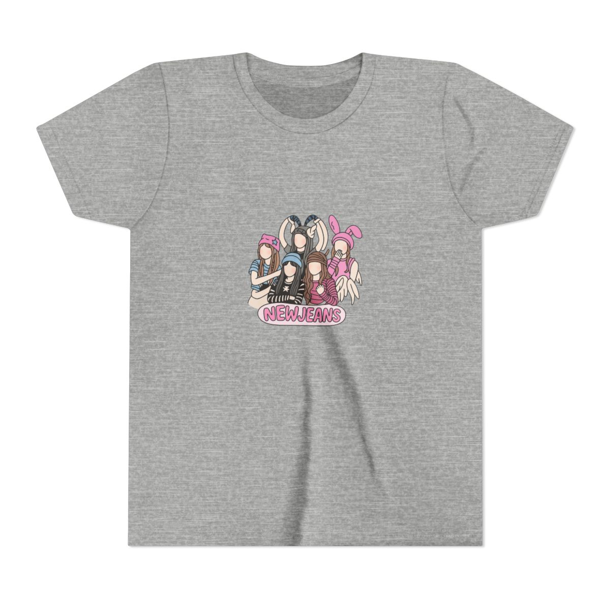 Iconic NewJeans K-Pop Art Graphic Kids T-Shirt - alternate angle 3, merchandise