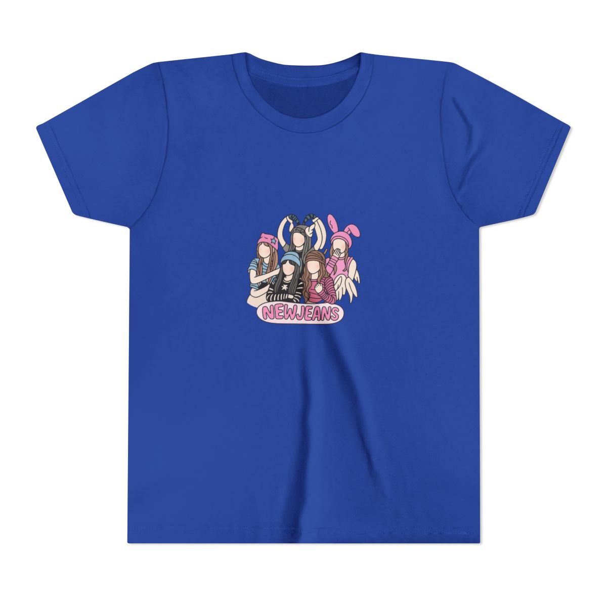 Iconic NewJeans K-Pop Art Graphic Kids T-Shirt - alternate angle 4, merchandise