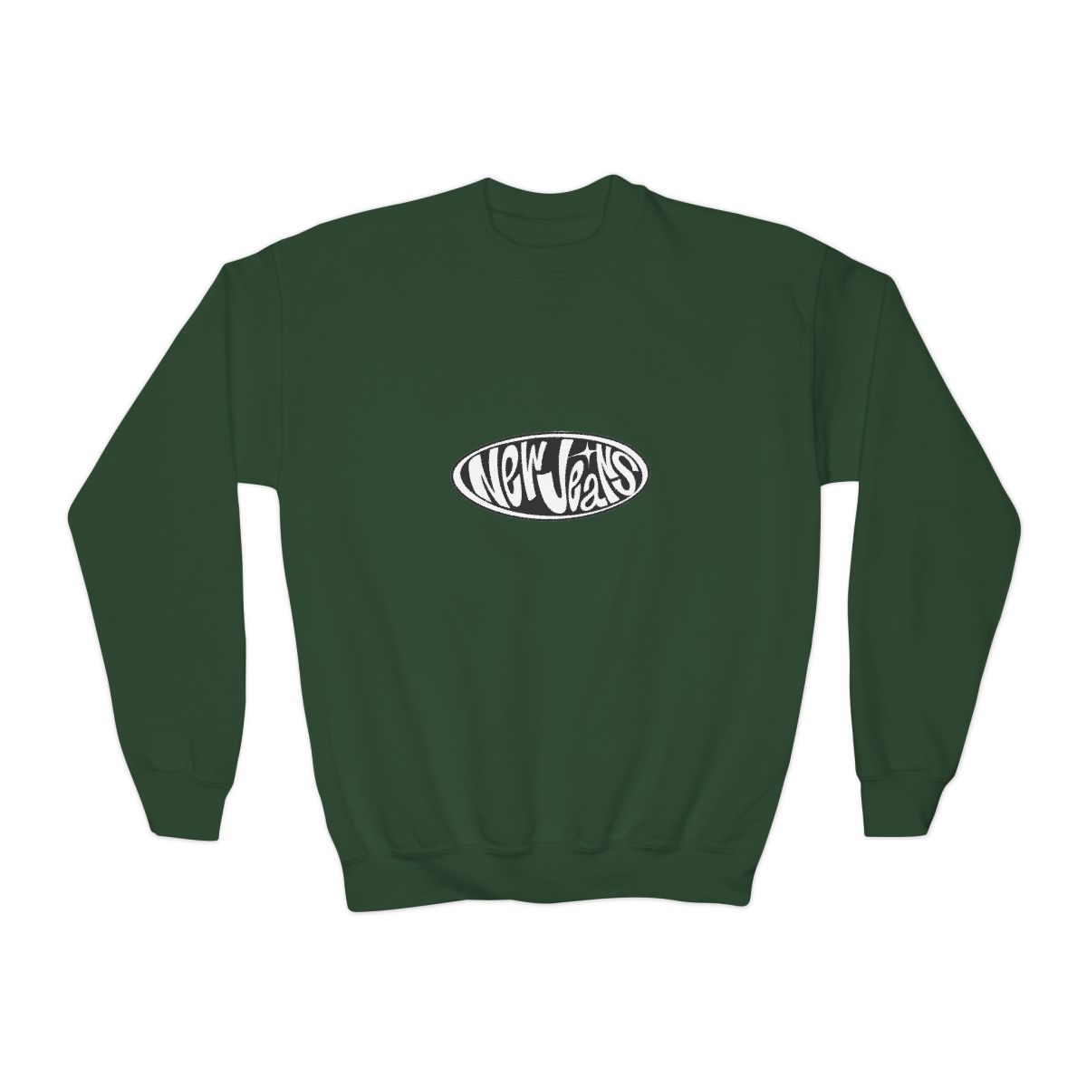 New Jeans Sweatshirt | Kpop Fan Gift | Raglan Crewneck Black Graphic | Bunnies Merch | Kpop Aesthetic Sweater | NewJeans Fan Apparel (Kids) - alternate angle 5, merchandise