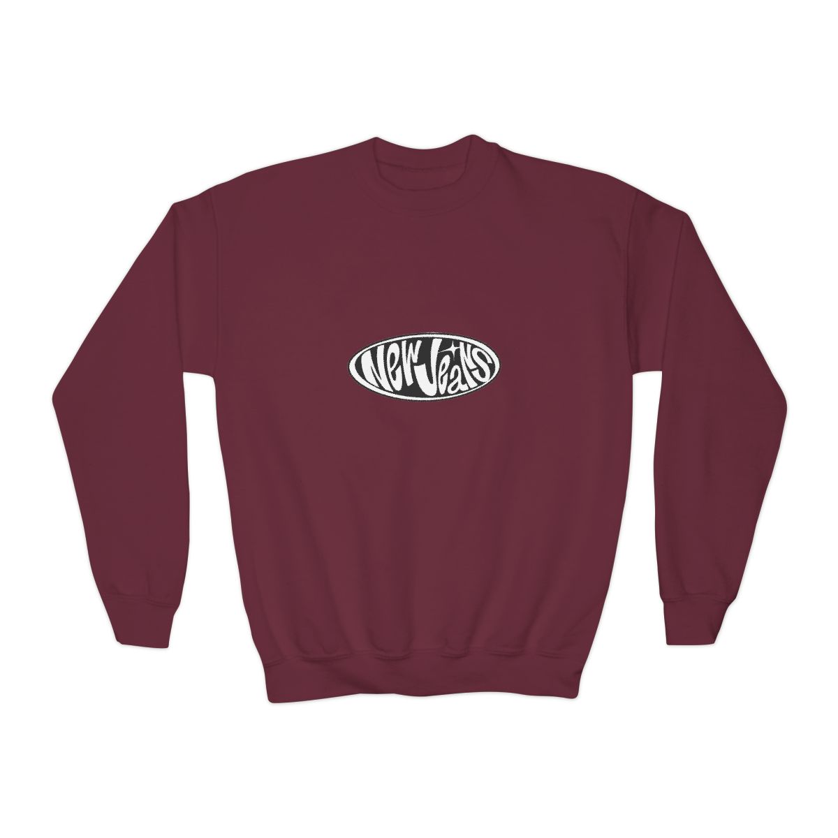 New Jeans Sweatshirt | Kpop Fan Gift | Raglan Crewneck Black Graphic | Bunnies Merch | Kpop Aesthetic Sweater | NewJeans Fan Apparel (Kids) - alternate angle 4, merchandise