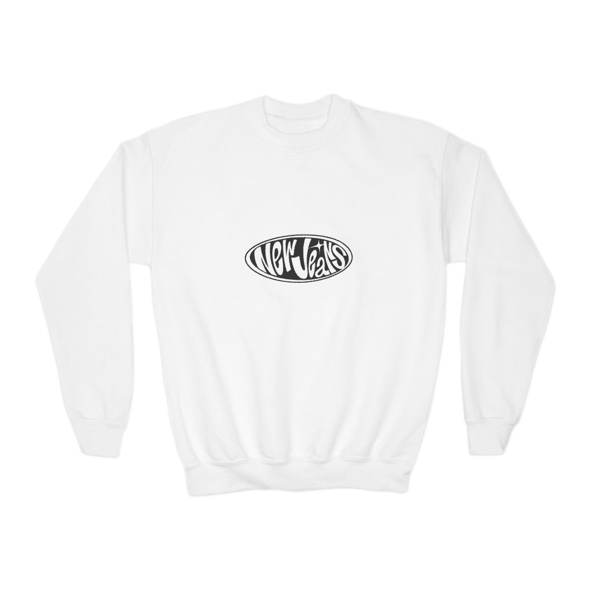 New Jeans Sweatshirt | Kpop Fan Gift | Raglan Crewneck Black Graphic | Bunnies Merch | Kpop Aesthetic Sweater | NewJeans Fan Apparel (Kids) - alternate angle 2, merchandise