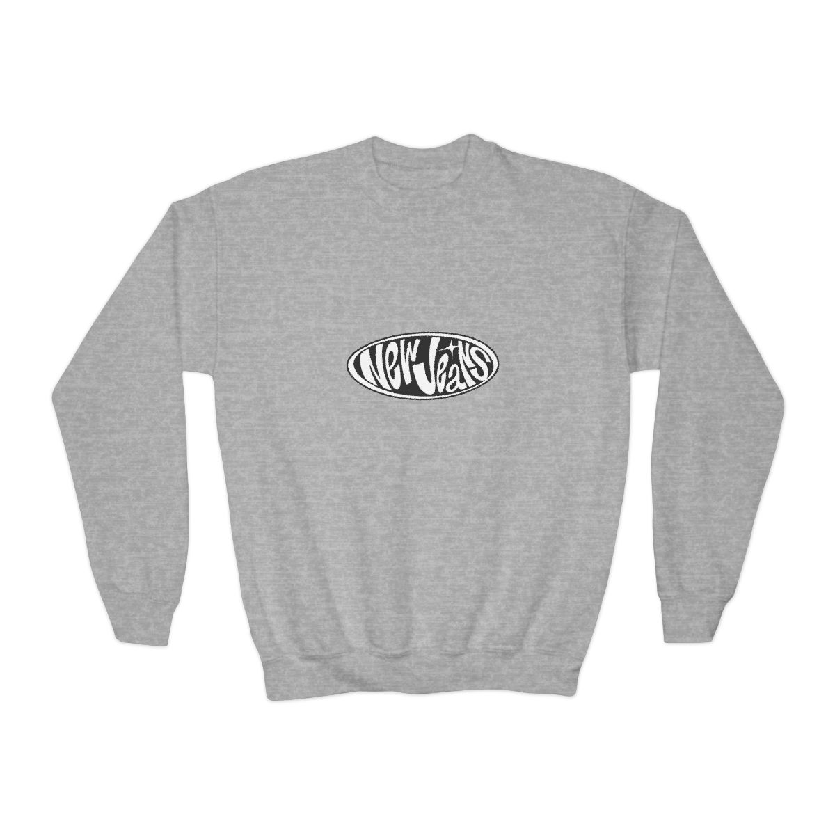 New Jeans Sweatshirt | Kpop Fan Gift | Raglan Crewneck Black Graphic | Bunnies Merch | Kpop Aesthetic Sweater | NewJeans Fan Apparel (Kids) - alternate angle 3, merchandise