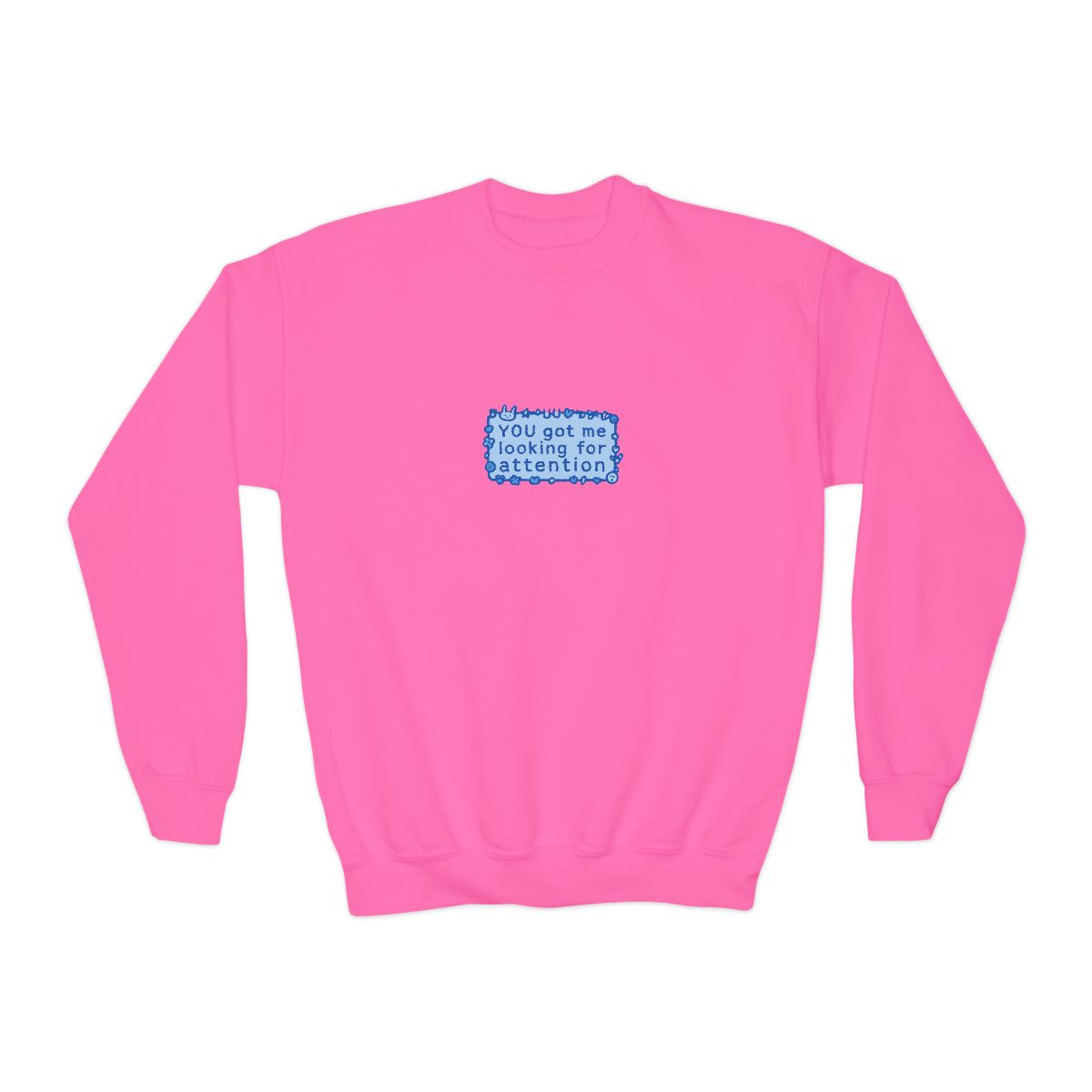 NewJeans 'Attention' Icon Graphic Kids Sweatshirt - alternate angle 3, merchandise