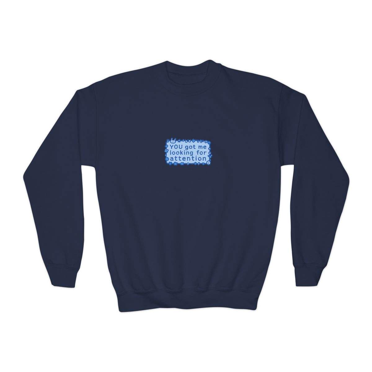 NewJeans 'Attention' Icon Graphic Kids Sweatshirt - alternate angle 2, merchandise