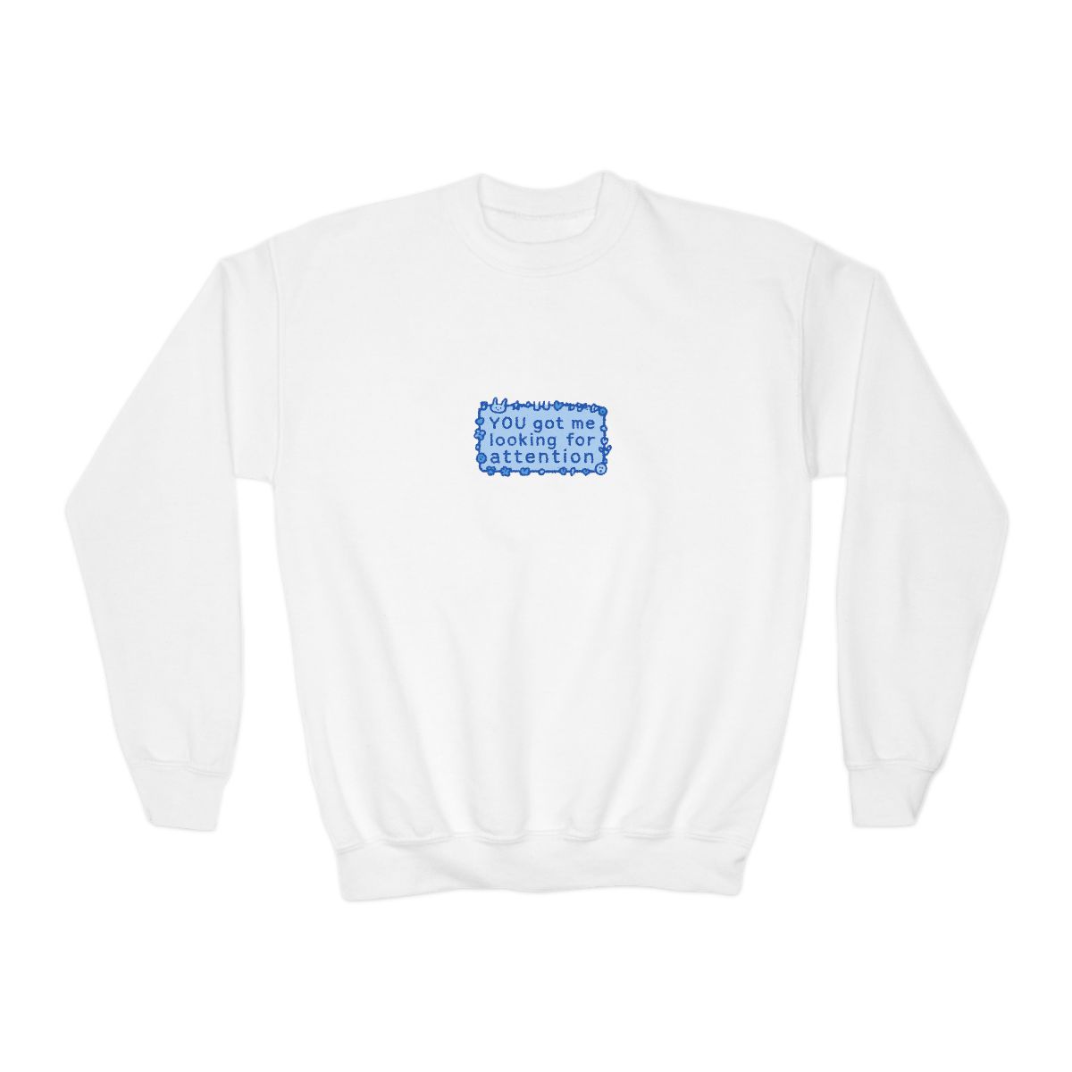 NewJeans 'Attention' Icon Graphic Kids Sweatshirt - alternate angle 2, merchandise