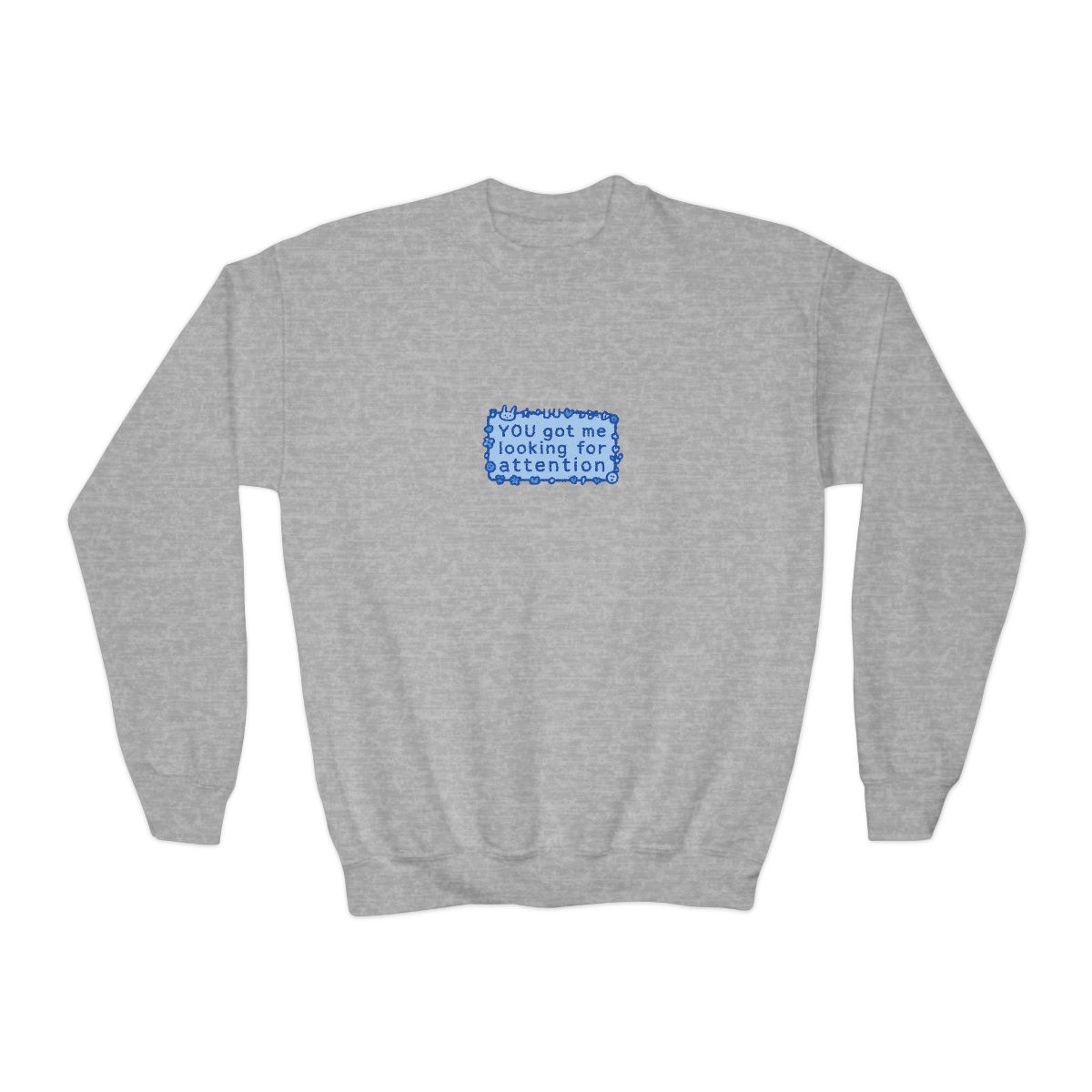 NewJeans 'Attention' Icon Graphic Kids Sweatshirt - alternate angle 3, merchandise