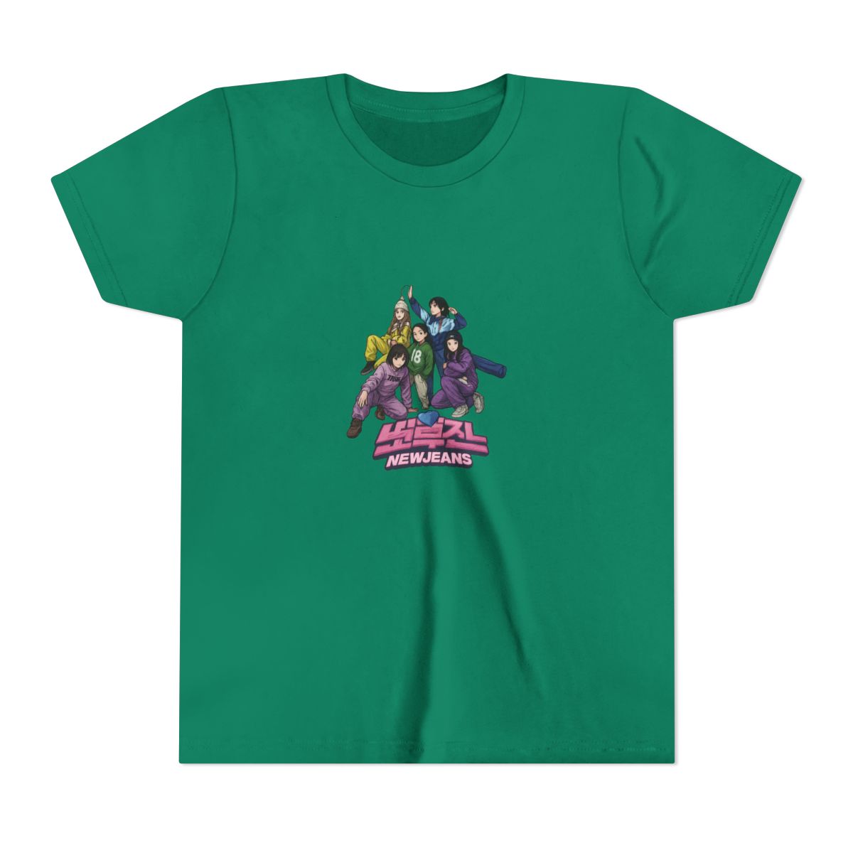 NewJeans K-Pop Bunny Fan Graphic Kids T-Shirt - alternate angle 3, merchandise