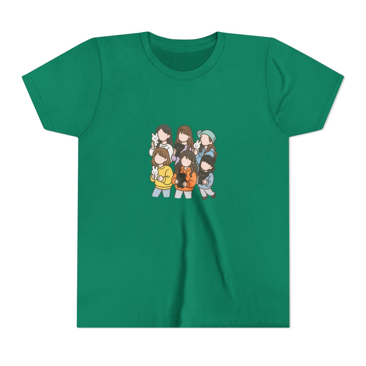NewJeans K-Pop Fan Art Graphic Kids T-Shirt - alternate angle 2, merchandise
