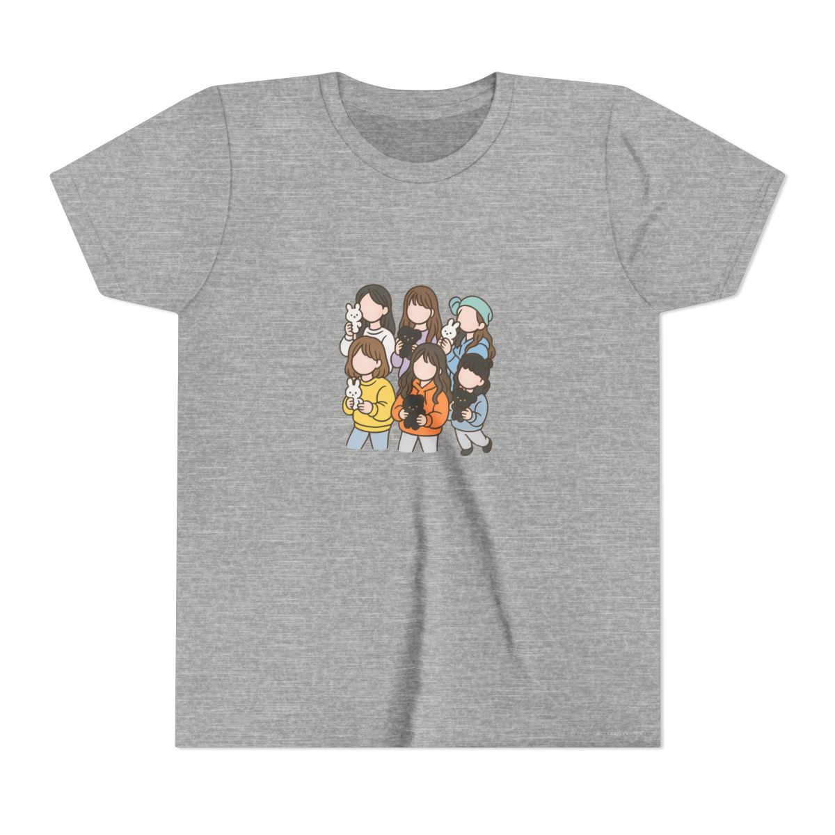 NewJeans K-Pop Fan Art Graphic Kids T-Shirt - alternate angle 3, merchandise