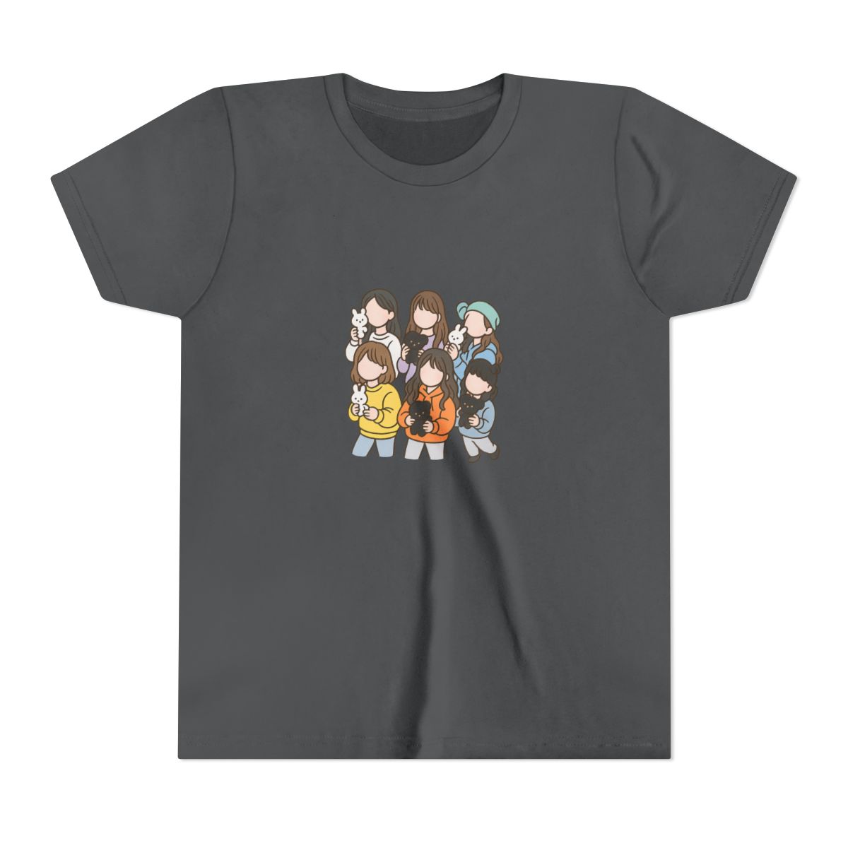 NewJeans K-Pop Fan Art Graphic Kids T-Shirt - alternate angle 5, merchandise