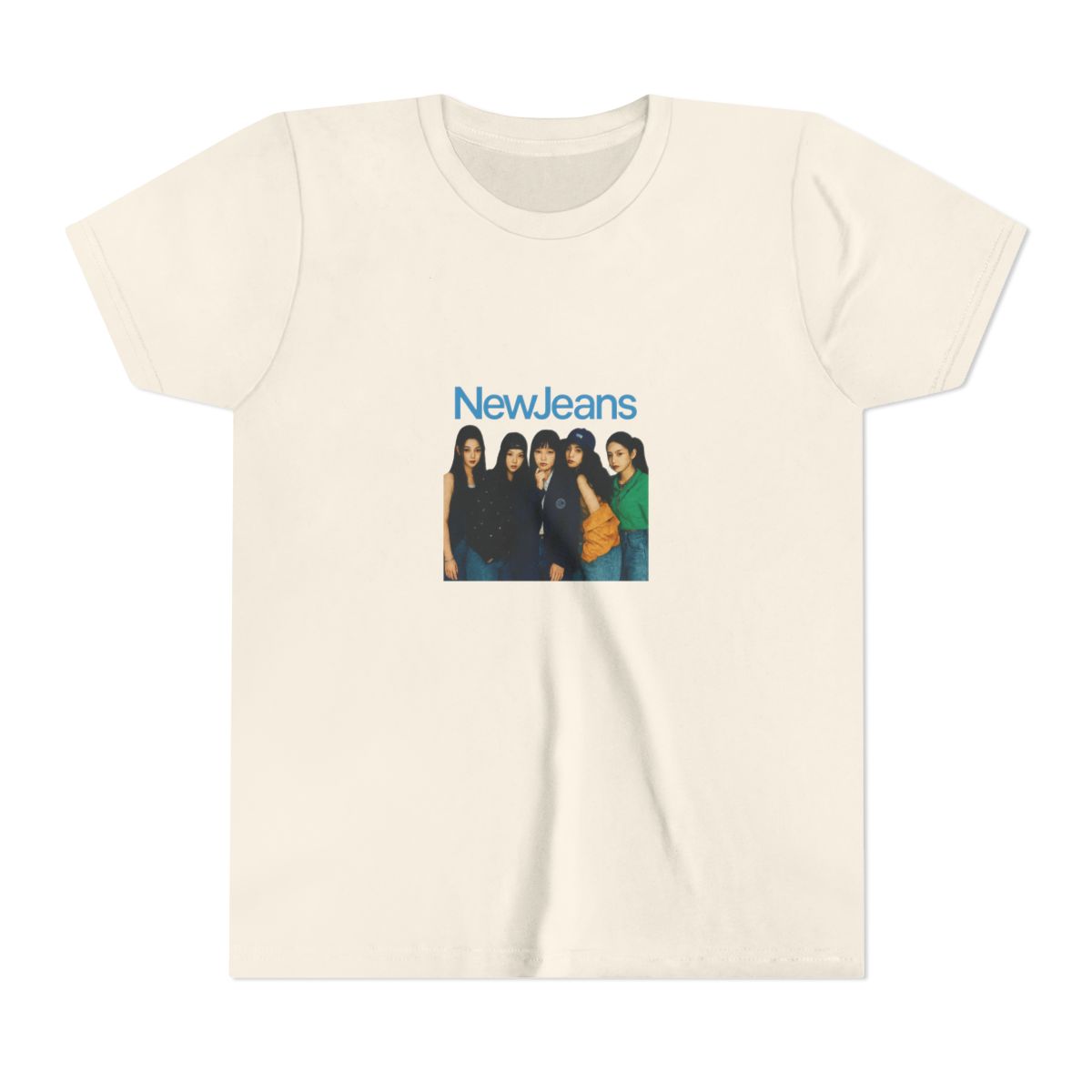 NewJeans K-Pop Idol Photo Graphic Kids T-Shirt - alternate angle 3, merchandise