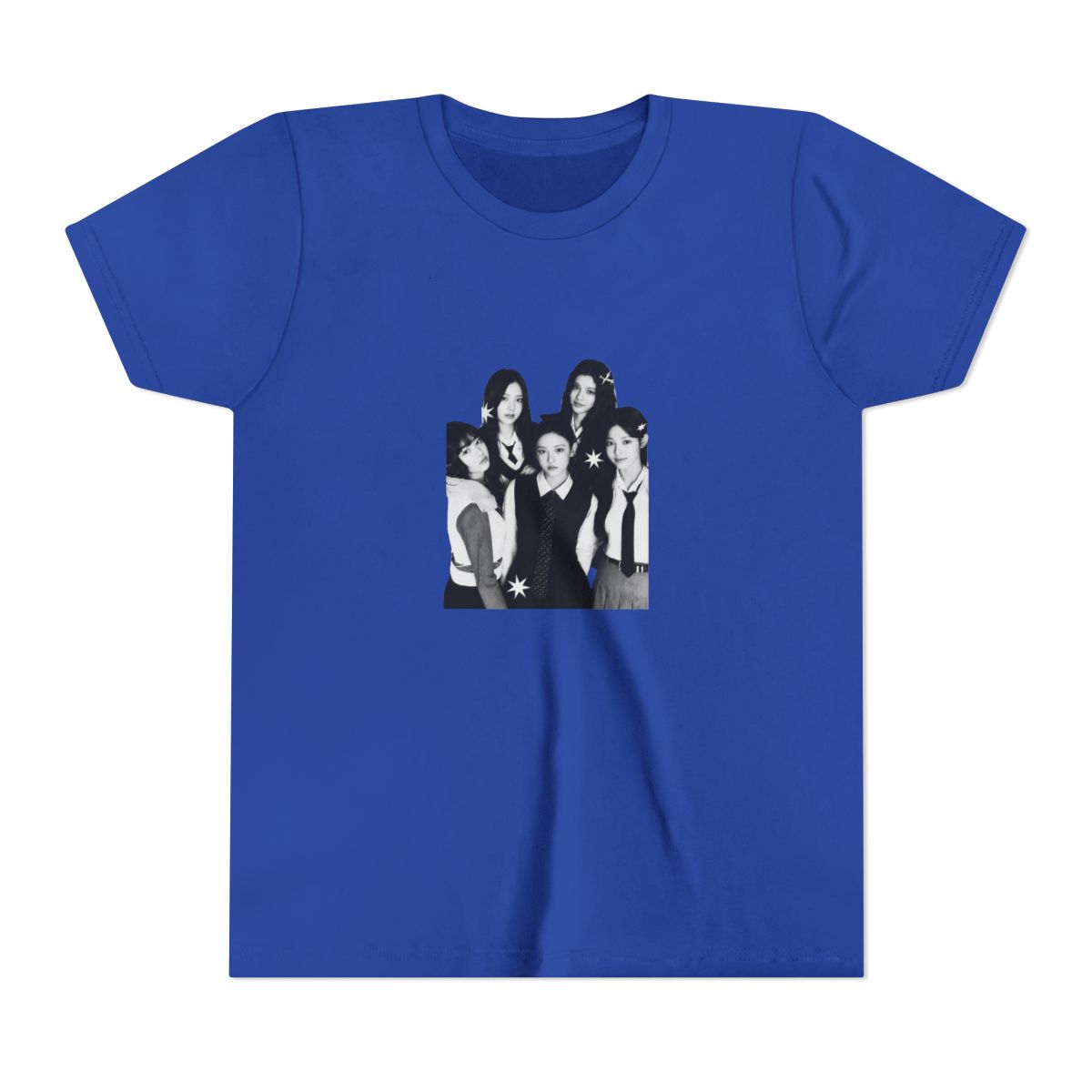 NewJeans Never End Kpop T Shirt, NewJeans Graphic Tee, Korean Girl Group Shirt, Aesthetic Kpop Merch, Minimalist Idol Tee, Streetwear Top (Kids) - alternate angle 4, merchandise