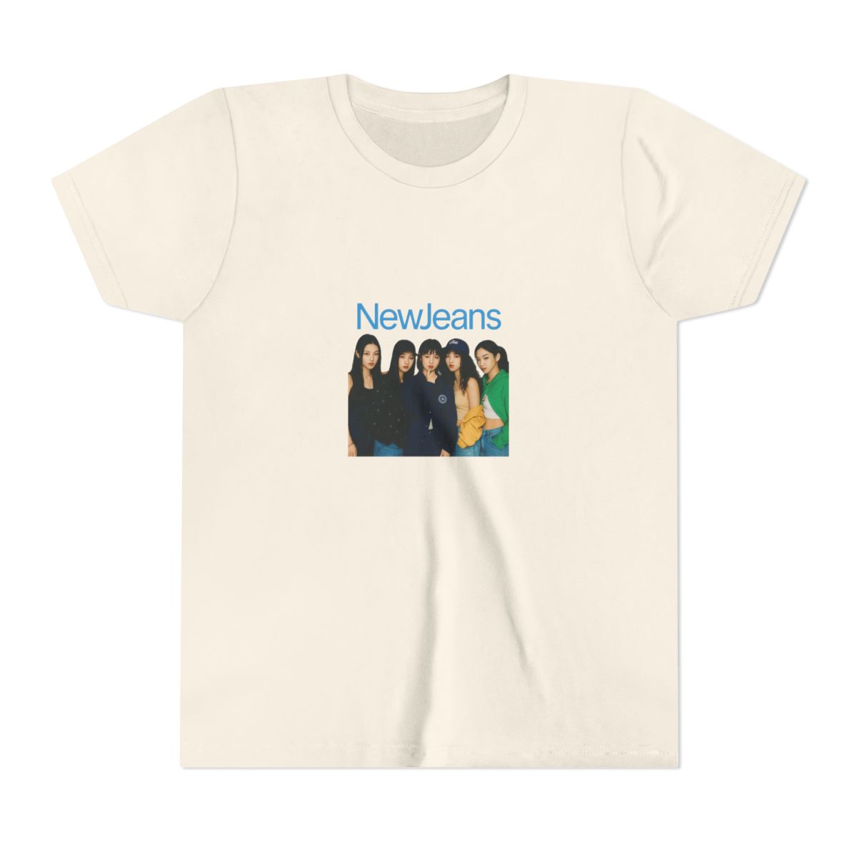 Ultimate NewJeans Group Photo K-Pop Kids T-Shirt - alternate angle 3, merchandise