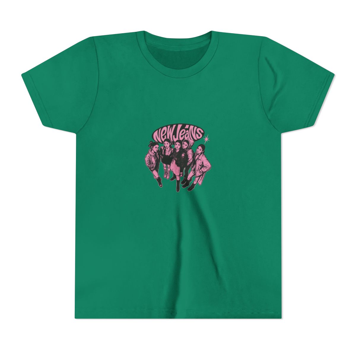 Vibrant NewJeans K-Pop Graphic Kids T-Shirt - alternate angle 4, merchandise