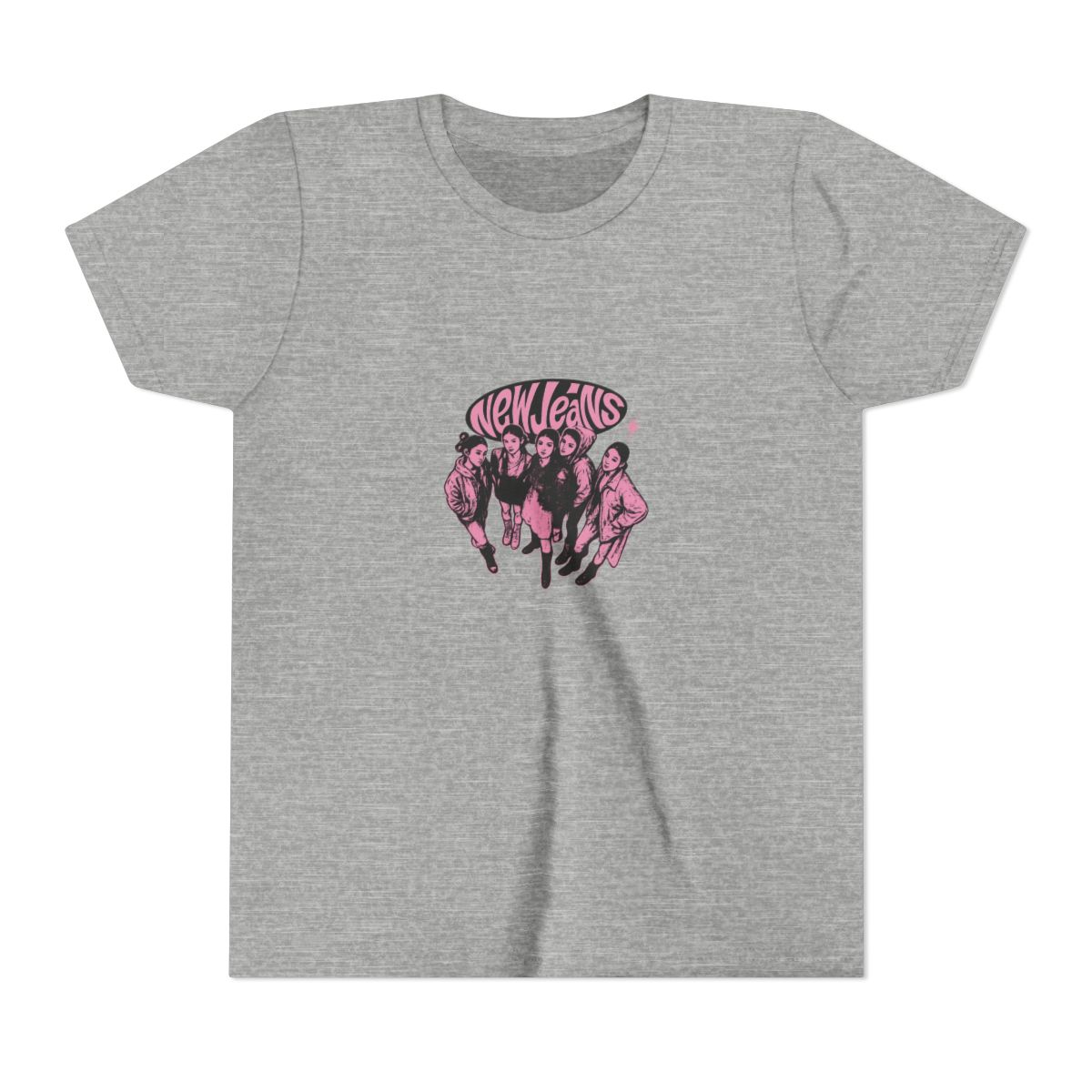 Vibrant NewJeans K-Pop Graphic Kids T-Shirt - alternate angle 5, merchandise